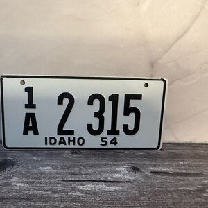 Vintage 1954 Wheaties Cereal Idaho Metal Bicycle License Plate